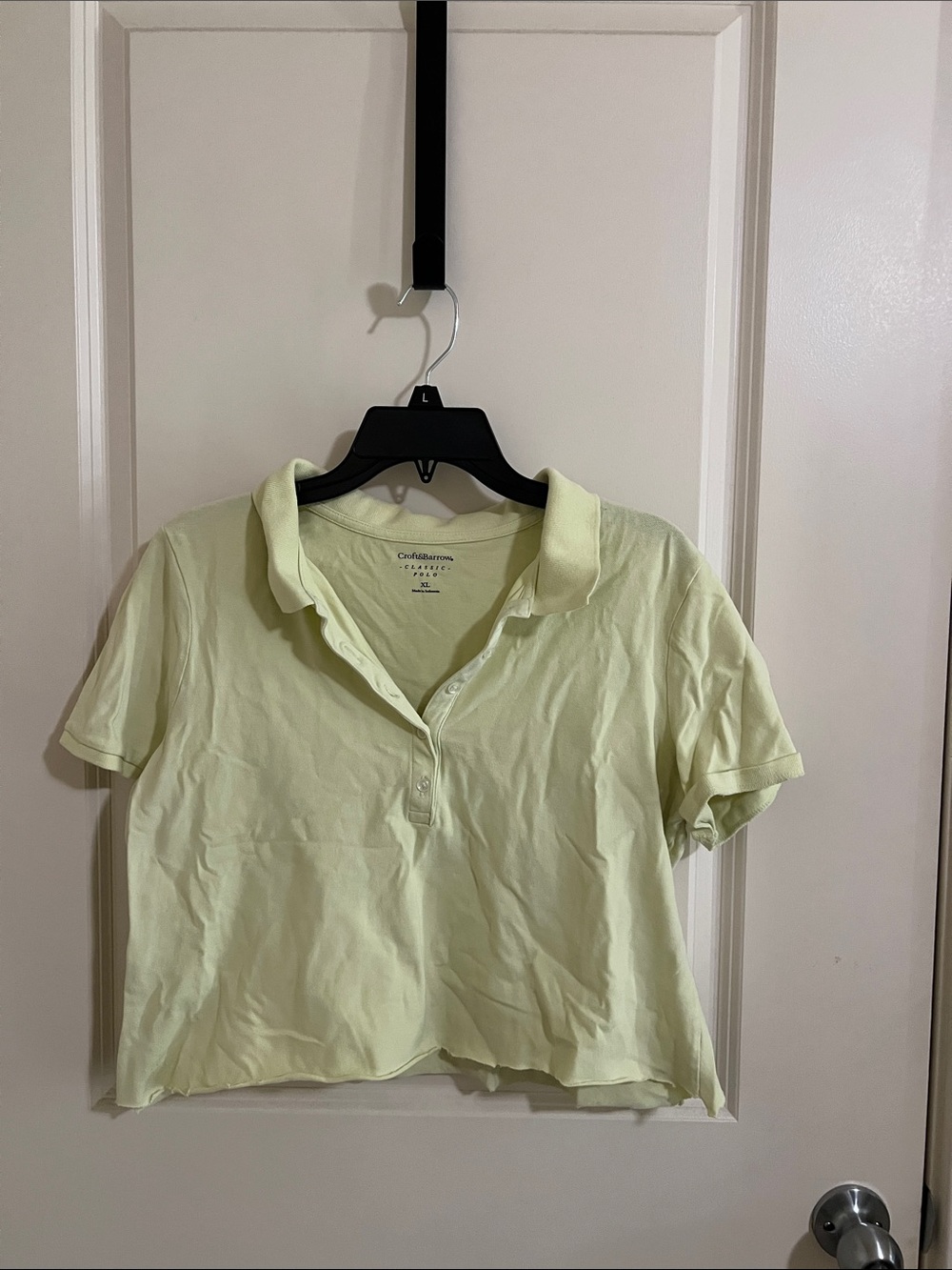 croft & barrow Pale Yellow Classic Polo